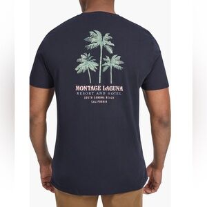 Johnny Bigg Montage Graphic Tshirt - Navy. Size 1XL